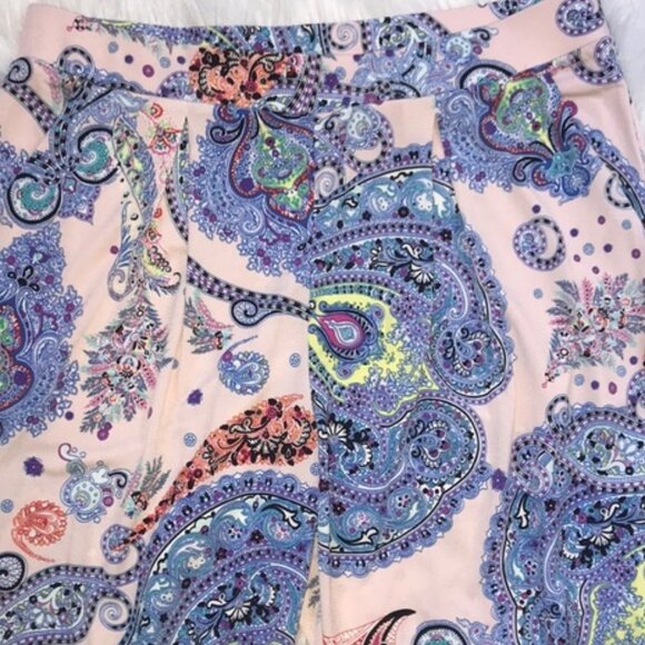 NWT Express Blue Paisley Track Pants - Picture 6 of 12